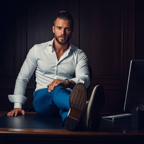 Italian Descent Entrepreneur with Striking Blue Eyes | Elegantly Dressed