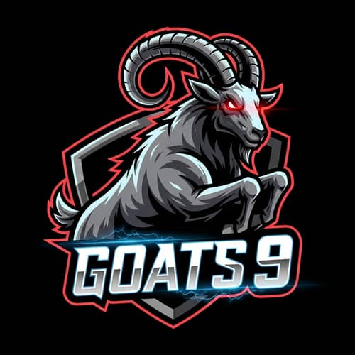 Dynamic Gaming Logo with Goat | 'Goats 9' Typography