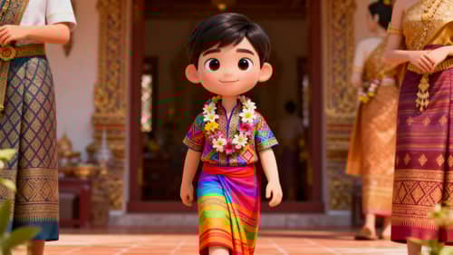 AI Human-Like Avatar in Traditional Thai Style AI Human-Like Avatar in Traditional Thai Style