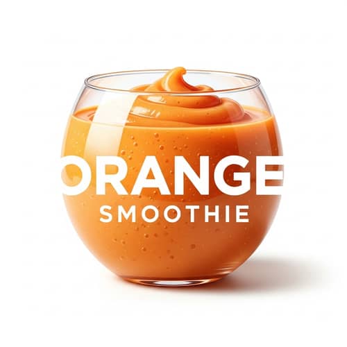 Hyperrealistic Orange Smoothie Logo Design | Visual Appeal