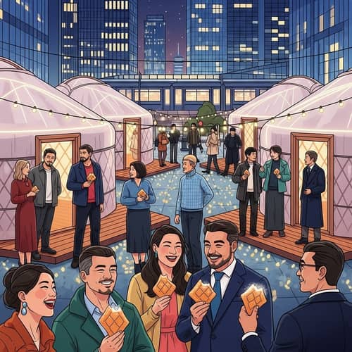 Kyrgyz Yurts in Contemporary Style Cityscape | Cultural Richness