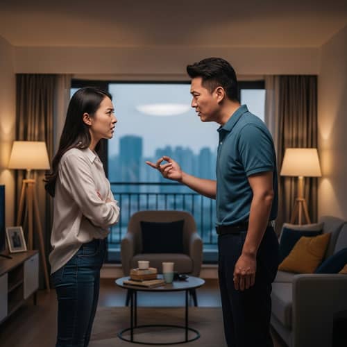 Chinese Couple Heated Conversation