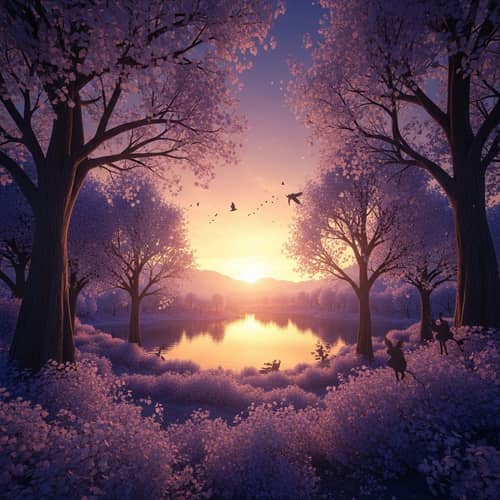 Ethereal Landscape: A Dreamlike Spectacle of Tranquil Harmony