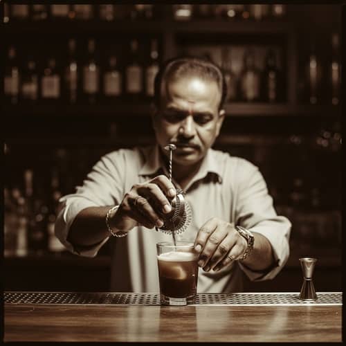 Skilled Bartender Mixing Hot Toddy at Rustic Bar | Cocktail Culture