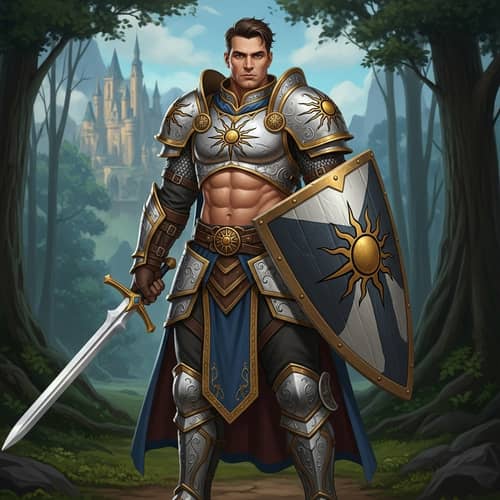 Paladin D&D Character Design | Full Body Image