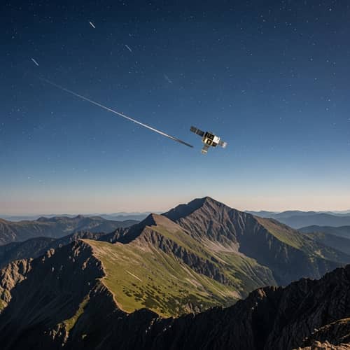 Stunning 'Rassvet' Satellite Views from Majestic Mountain Peak