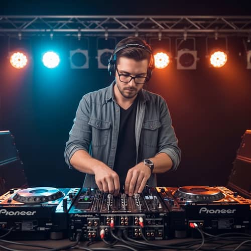 Dynamic DJ Mastering Pulsating Tracks | Late-Night Music Vibes