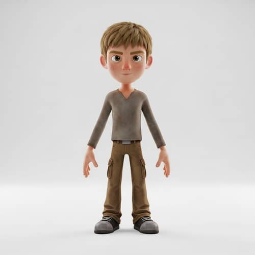 3D Animated Newt from Maze Runner in Pixar Style