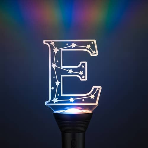 Kpop-Inspired Lightstick with Greek 'E' Constellation Design