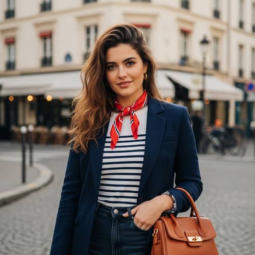 French Girl with Brown Hair and Brown Eyes - Elegance Personified