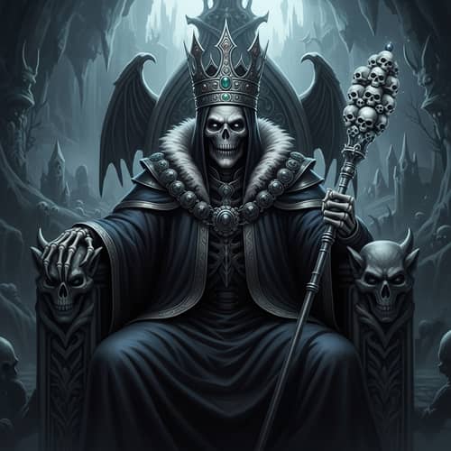 Chilling Monarch of Death: Haunting Spectral Image