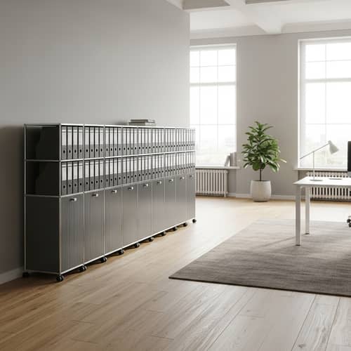 Mobile File System in Well-Designed Office Interior