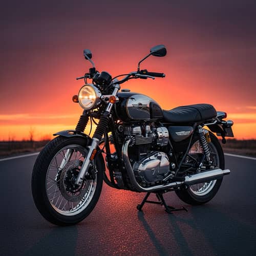 Classic-Style Motorcycle with Vintage Design Elements