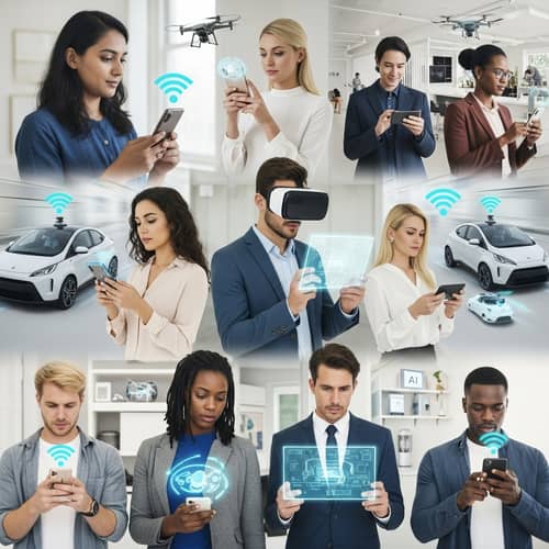Exploring the Future: Diverse Interactions with Cutting-Edge Tech
