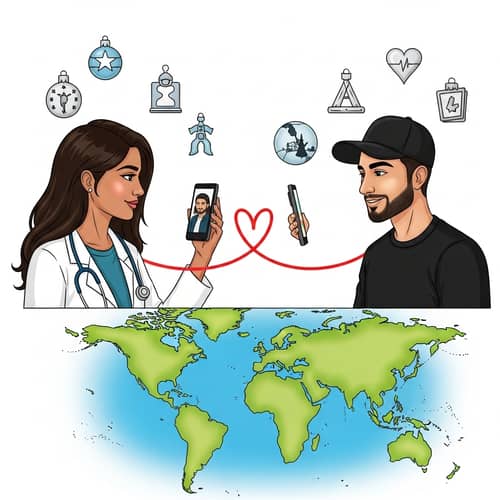 Heartfelt Long-Distance Relationship: South Asian Couple Connected by Love