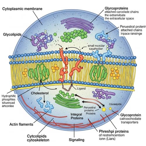 Eukaryotic Cell Cytoplasmic Membrane: Detailed Illustration