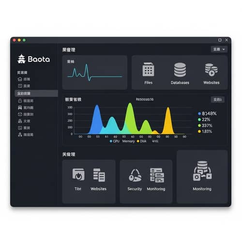 Baota Linux Panel - Clean Lines, Vibrant Colors