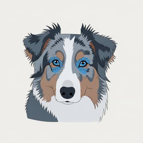 Blue Merle Australian Shepherd Drawing | Beautiful Artwork