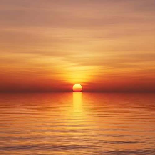 Impressionist Sunset over Ocean: Serene Beauty in Nature's Canvas