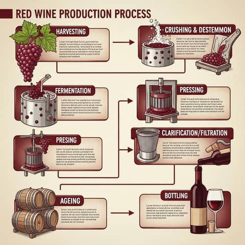 Red Wine Production Process Flowchart