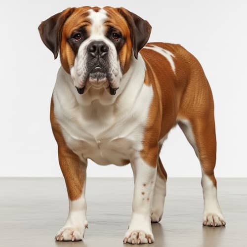 Muscular Bulldog-Saint Bernard Mix: Gentle & Strong
