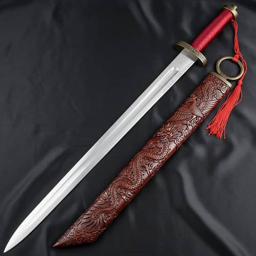 Traditional Vietnamese Gươm Sword with Silk-Wrapped Hilt
