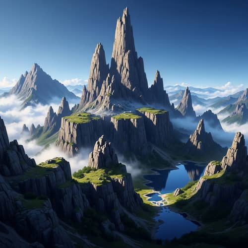 Abstract Mountain Landscape Art | Natural Textures & Patterns