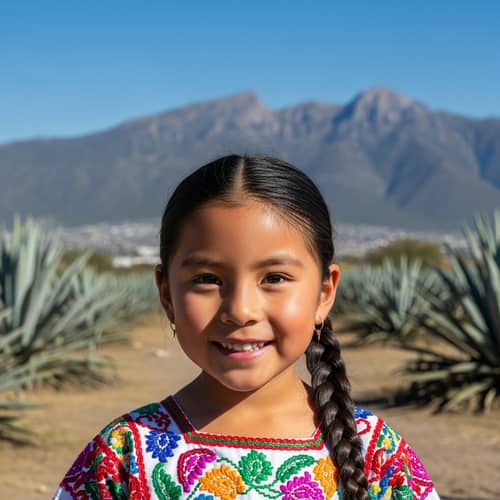 Young Mexican Girl in Aguascalientes, Mexico - Realistic Image