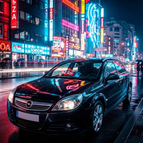 Opel Signum 1.9 CDTI: Night Shots in Neon City