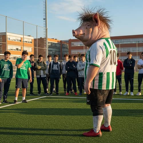 Humanoid Pig with Terrible Hair in Caceros - Students Field