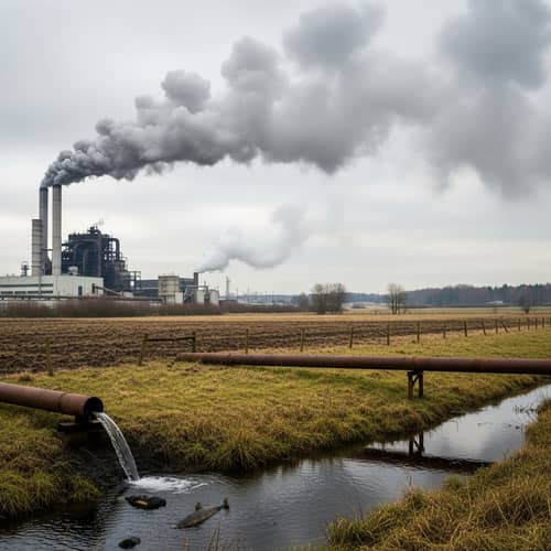 Degraded Landscape: Overgrazing and Pollution Threats