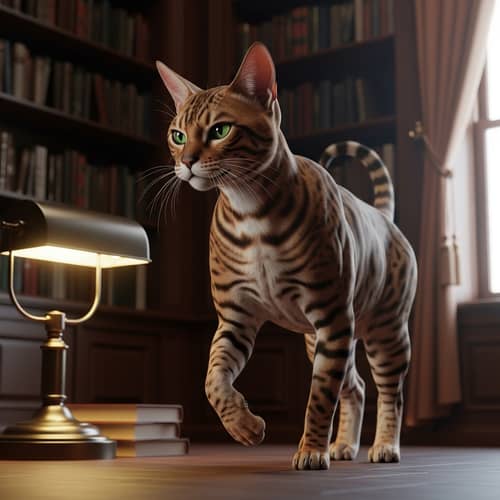 Strong, Confident Cat: Grace, Agility, and Prowess