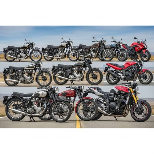 Vintage and Modern Motorcycles: A Stunning Variety of Models on Display