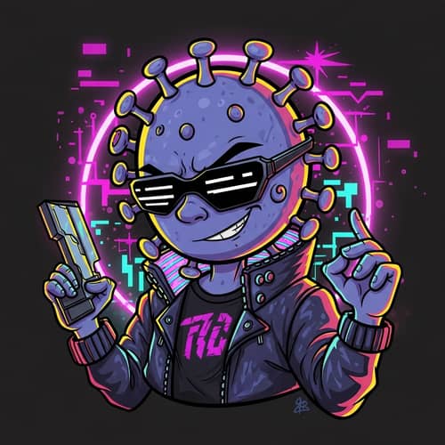 Personified Pathogen Hacker - Cyberpunk Art
