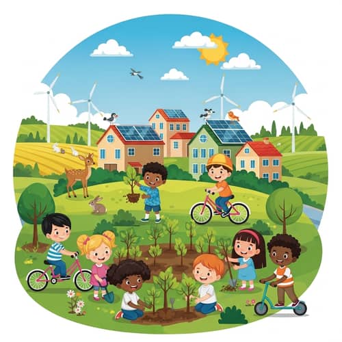 Children's Introduction to Sustainability: Fun Eco-Friendly Town