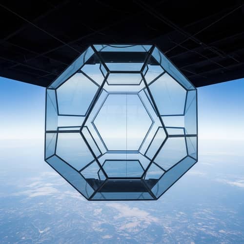 Suspended Geometric Edifice | Architectural Photography