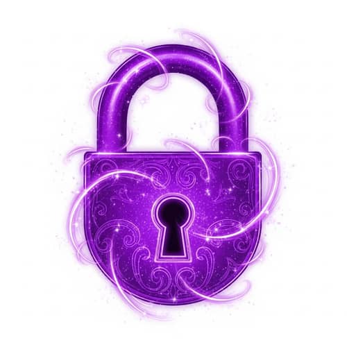 Magical Purple Padlock Design | Enchanting and Mystical Effects