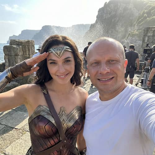 Epic Selfie with Gal Gadot on Themyscira Set