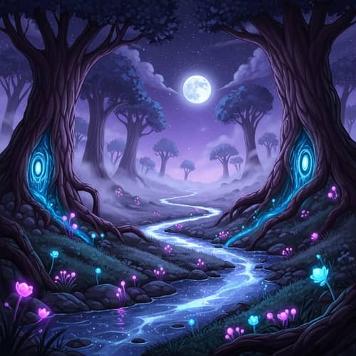Enchanting Supernatural Landscape with Magical Elements