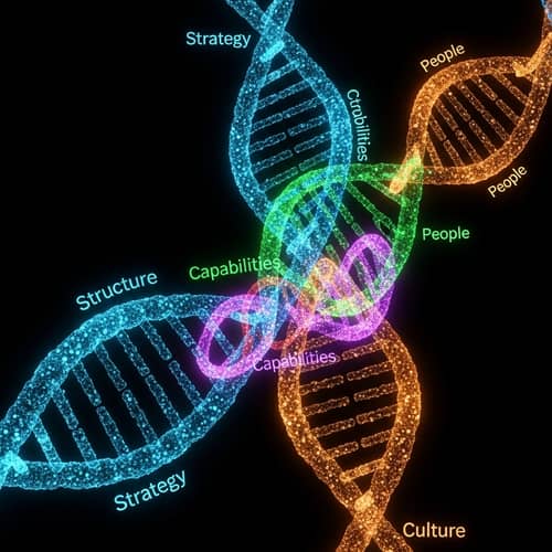 Organizational DNA in 3D: Interlinked Structure Revealed