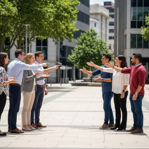 Animated Discussion Between Caucasian and Hispanic Groups
