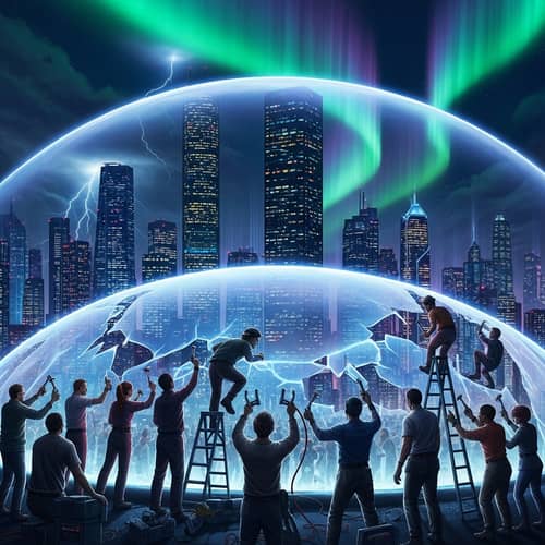 Futuristic Resilience Art: United Community mends Future City