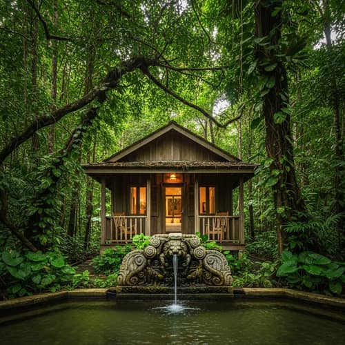 Vintage Timber Cottage in Jungle | Tranquil Retreat