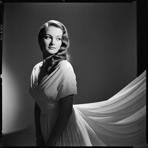 Elegant Black and White Portrait - Classic Film Photography Inspired