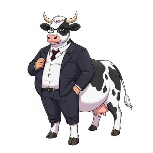 Humorous Cow Transformation Artwork | Interesting Fusion Design