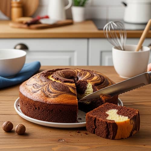 Decadent Marble Cake - Perfect Chocolate Vanilla Combination