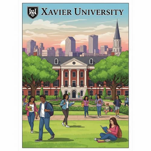 Xavier University of New Orleans Poster - Campus Life and Skyline Views