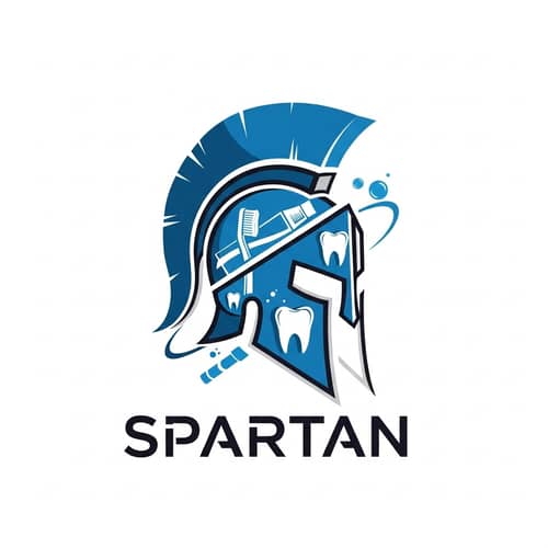 Spartan Helmet Dental Logo Design