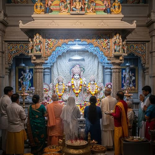 Banke Bihari Live Darshan - Spiritual Experience & Traditional Architecture