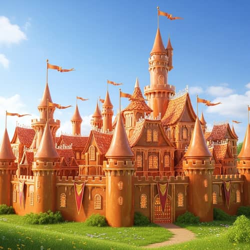 Caramel Castle - Enchanting Caramel Towering Fortress